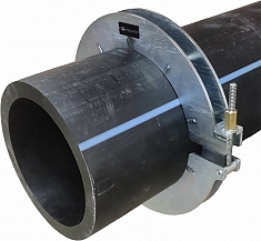 Применение механической скругляющей накладки для удаления овальности ПНД труб ПНДело Кругодел-630 Применение механической скругляющей накладки для удаления овальности ПНД труб ПНДело Кругодел-630