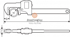Размеры ключа трубного Super-Ego Stillson 24"