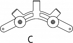 Сегмент C роторного трубореза для полиэтиленовых труб Reed In-Line Rotary Pipe Cutter PLAS1PE